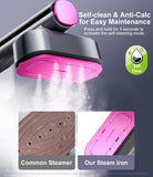 Digital Touch 2-in-1 Handheld Garment Steamer Iron 1200W with Rotating Head and Multi Fabric Modes