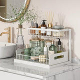 REALINN Under Sink Organizer 2-Pack with Pull-Out Drawers – 2-Tier Slide-Out Cabinet Storage for Kitchen & Bathroom