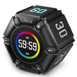 JACK Pomodoro Timer Productivity Cube with Visual Display, 3-5-10-25-30-60 Min Presets, Mute/Vibration/Sound Alerts, Rechargeable Focus Timer for Office, Study & ADHD – Real Black