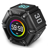 JACK Pomodoro Timer Productivity Cube with Visual Display, 3-5-10-25-30-60 Min Presets, Mute/Vibration/Sound Alerts, Rechargeable Focus Timer for Office, Study & ADHD – Real Black