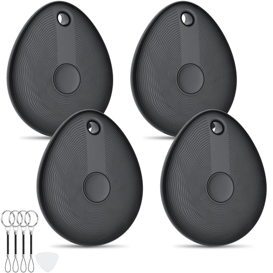 MFi Certified Apple Find My Bluetooth Tracker Tag 4 Pack, Ultra-Light Smart Item Locator with 90dB Alert and 1-Year Battery