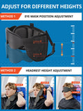 360° Head Support Travel Pillow with Integrated Eye Mask – Compact Airplane Sleep Pillow for Long Flights