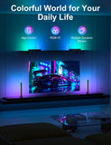 WiFi RGB IC Smart Light Bars – Alexa Voice Control Gaming & TV Ambient Lighting