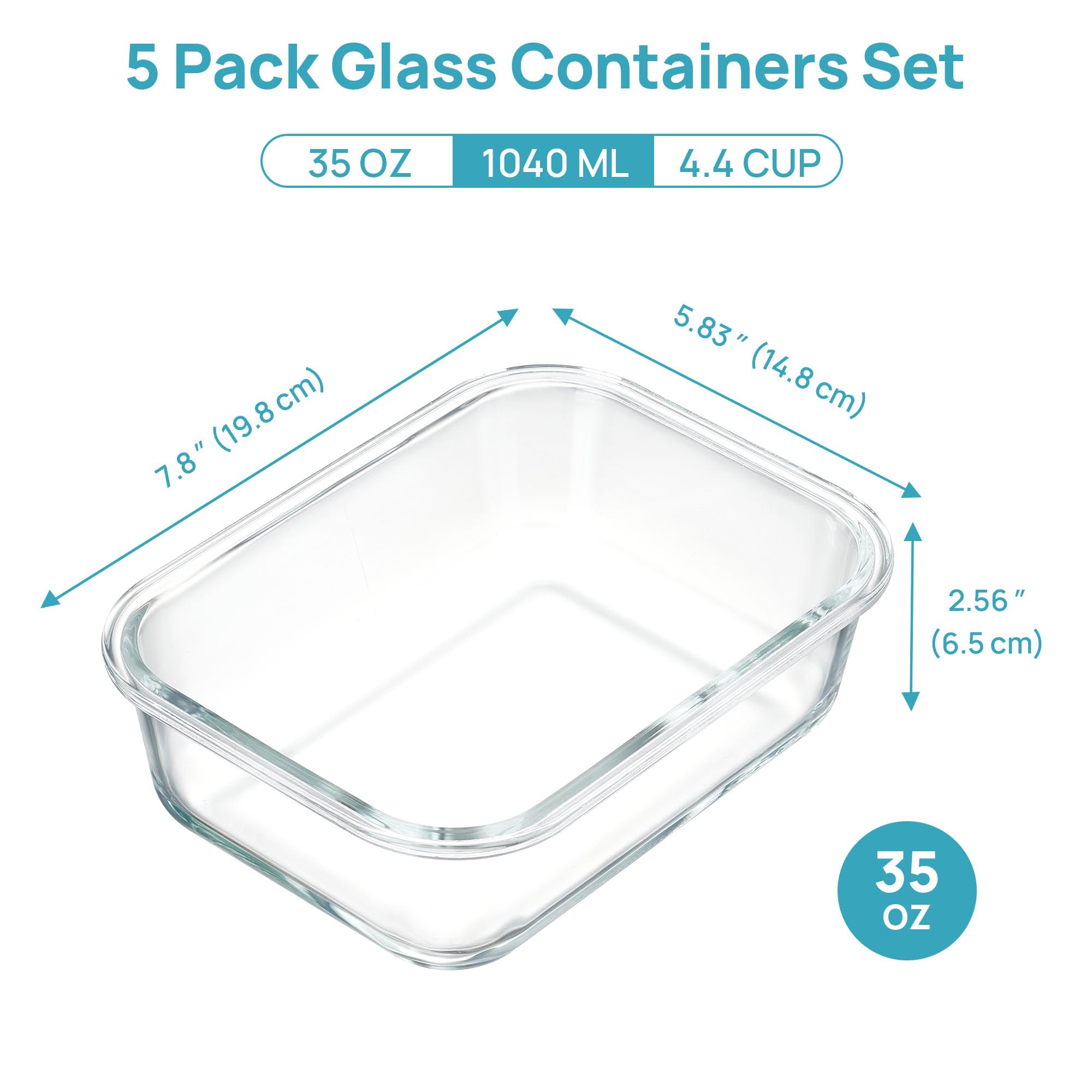 Eco-Friendly Glass Food Storage Containers with Bamboo Lids – BPA-Free Borosilicate Kitchen Storage Set