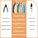 LED Light Pet Nail Clippers with Rechargeable Battery, Safety Illuminated Blade, Built-In Nail File and Nail Storage for Dogs and Cats