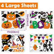 Halloween Window Clings – 44 Double-Sided Reusable Stickers for Glass Windows, Doors & Mirrors