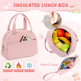 Pink 3-Piece School Backpack Set with Laptop Sleeve