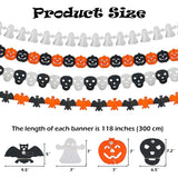 Halloween Party Decoration Kit – Complete Hanging Swirls & Banner Set with Bats, Ghosts & Pumpkins