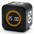 EXLLIY Rotating Focus Cube Timer with Custom Presets, Visual Energy Bar & Silent Mode – Black