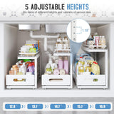 WAKISA Transparent 3-Tier Pull-Out Organizer – Modular Clear Storage Drawers with Adjustable Dividers