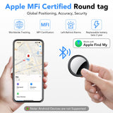 Air Tracker Tag 4 Pack, Apple Find My Compatible Bluetooth Tracker with IP68 Waterproof Design and Magnetic Mount
