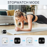 Rotating Pomodoro Timer Cube with Gravity Sensor, Preset 5/10/25/50 Min, Custom Countdown & Stopwatch, Silent Vibration Desk Timer for Work, Study & Kitchen – White