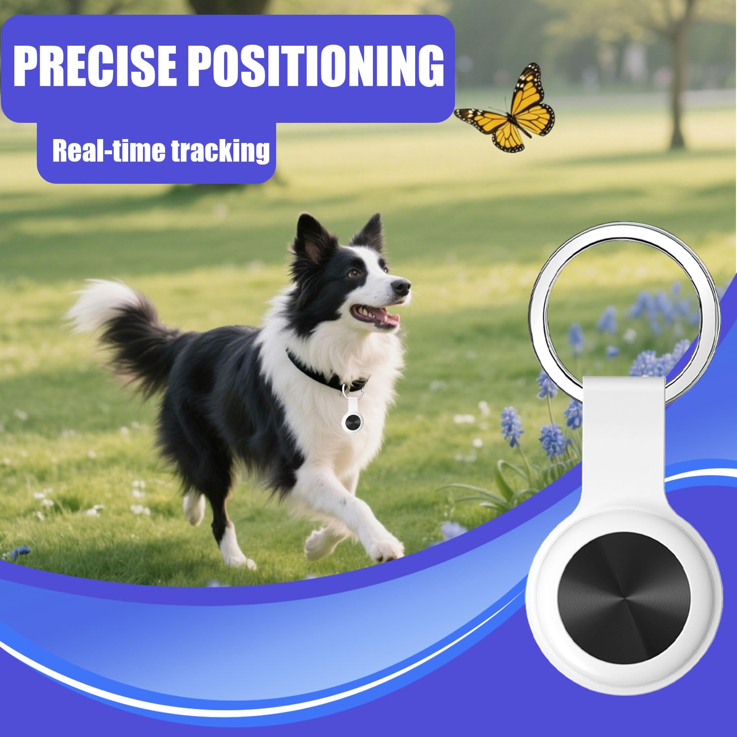 Ultra-Compact Smart GPS Tracker, No Subscription, Waterproof Real-Time Locator with 365-Day Battery & Global Tracking