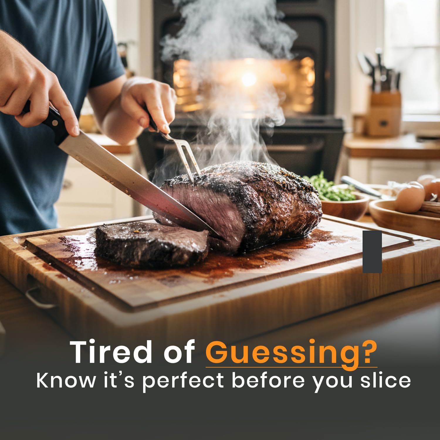 WiFi Smart Meat Thermometer with 6 Sensors & Extreme High-Heat Resistance