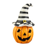 Pumpkin Witch Lantern – Hand-Painted Papier-Mâché Halloween Tabletop Decoration (Pumpkin Color)