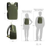 Travelon Voyage Anti-Theft Daypack – Ultra-Light Secure Travel Backpack with RFID Protection & Locking Compartments (Olive)