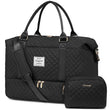 LOVEVOOK Women’s Travel Duffle Bag – Carry-On Weekender with Shoe Compartment, Wet Pocket & Toiletry Bag (Black)