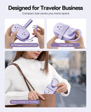 7-in-1 Travel Power Strip with USB-C – Portable Extension Cord with 4 AC Outlets & Flat Plug