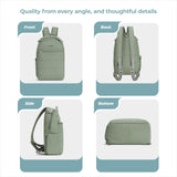 Travelon Roam Convertible Anti-Theft Backpack & Sling – Ultra-Light RFID Secure Daypack with Slash-Resistant Design (Moss)