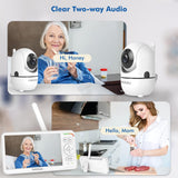 HelloBaby HB6560 6" IPS Baby Monitor with Camera & Audio – Non-WiFi Video Baby Monitor with Night Vision, Pan Tilt Zoom