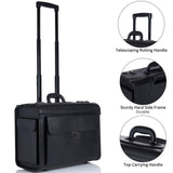 Alpine Swiss 17-Inch Rolling Laptop Briefcase with Wheels & Combination Locks – Black