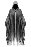 Grim Reaper Cloak – Gray Full-Length Hooded Robe for Adults, Halloween Horror Costume