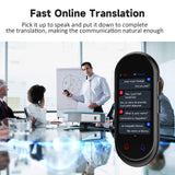 AI Smart Voice Translator Device with Photo Translation & Offline Languages – Portable Travel Language Assistant Black