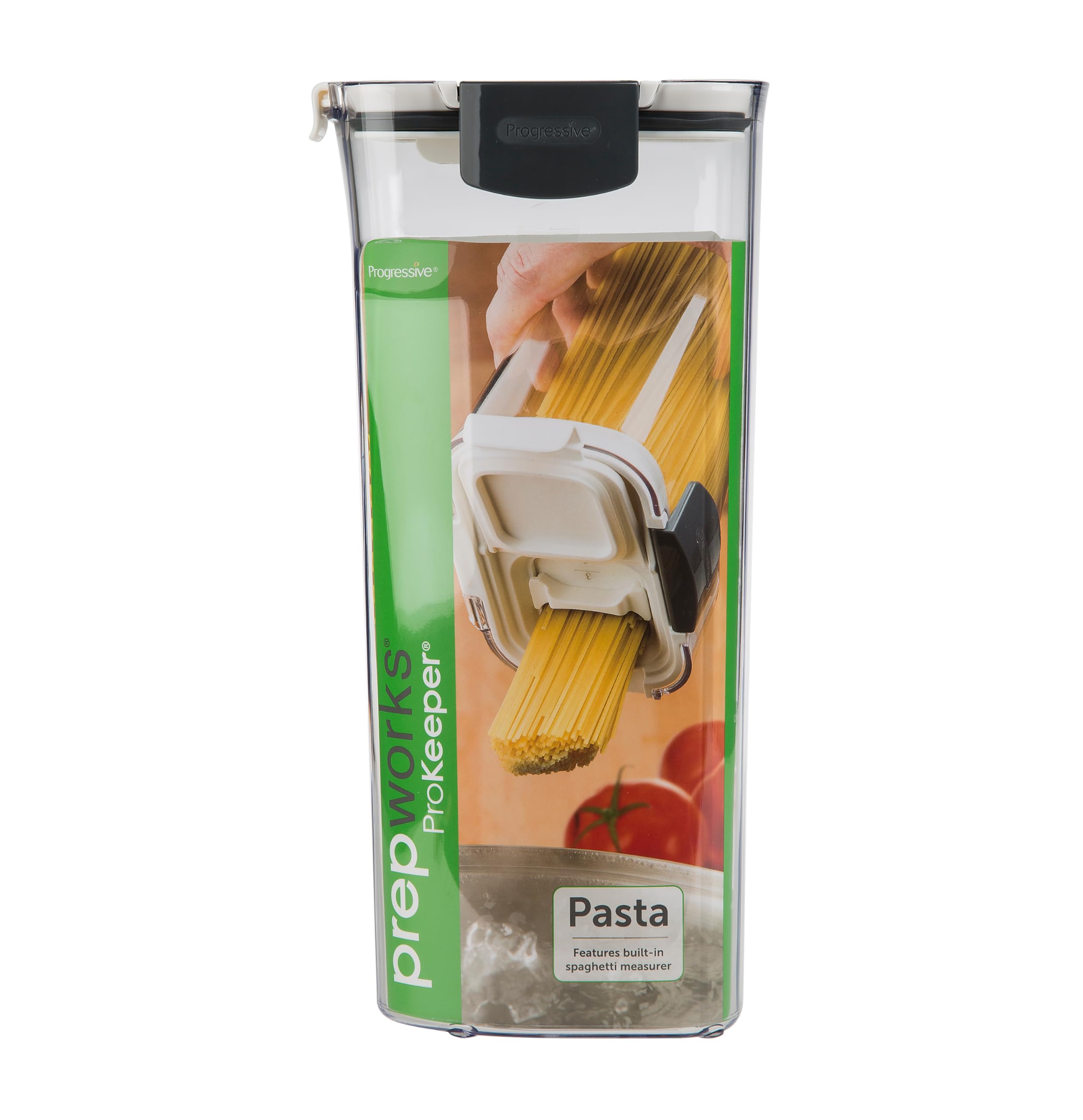 ProKeeper Airtight Pasta Storage Container – Portion Control Spaghetti Keeper with Silicone Seal (Clear)