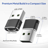 USB-A to USB-C Adapter – Aluminum USB-C Converter for Charging & Data Transfer