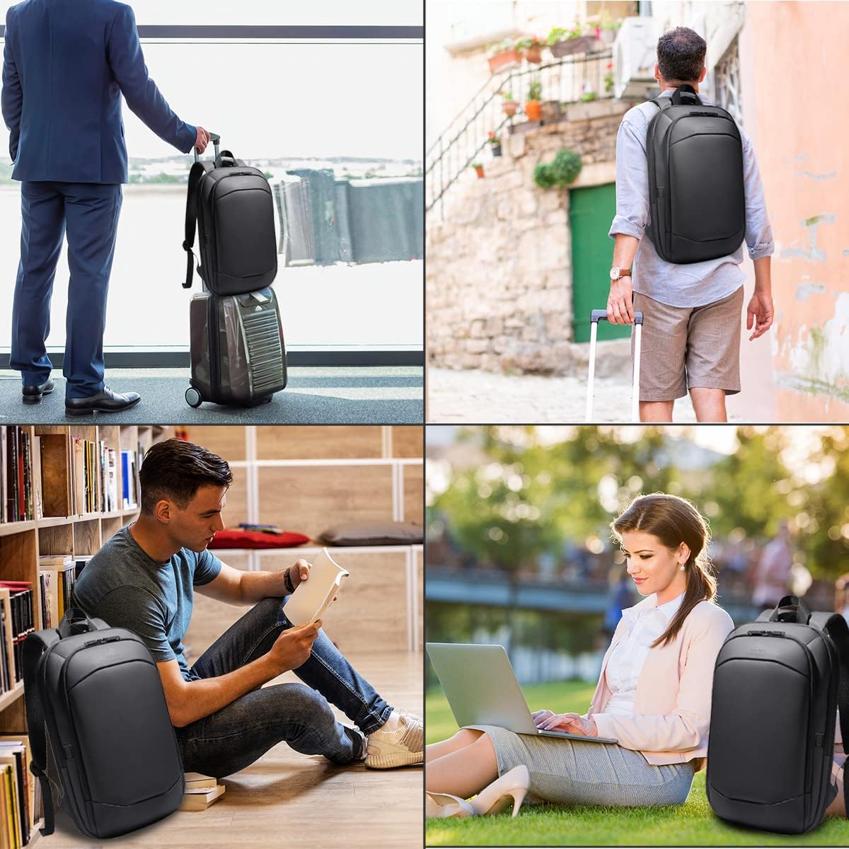 Premium 17-Inch Expandable Business Laptop Backpack for Men | Waterproof Travel Bag with USB Port & Anti-Theft Pocket
