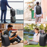 Premium 17-Inch Expandable Business Laptop Backpack for Men | Waterproof Travel Bag with USB Port & Anti-Theft Pocket