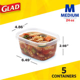 GladWare Airtight Food Storage Container – 24oz Medium Rectangle, BPA-Free