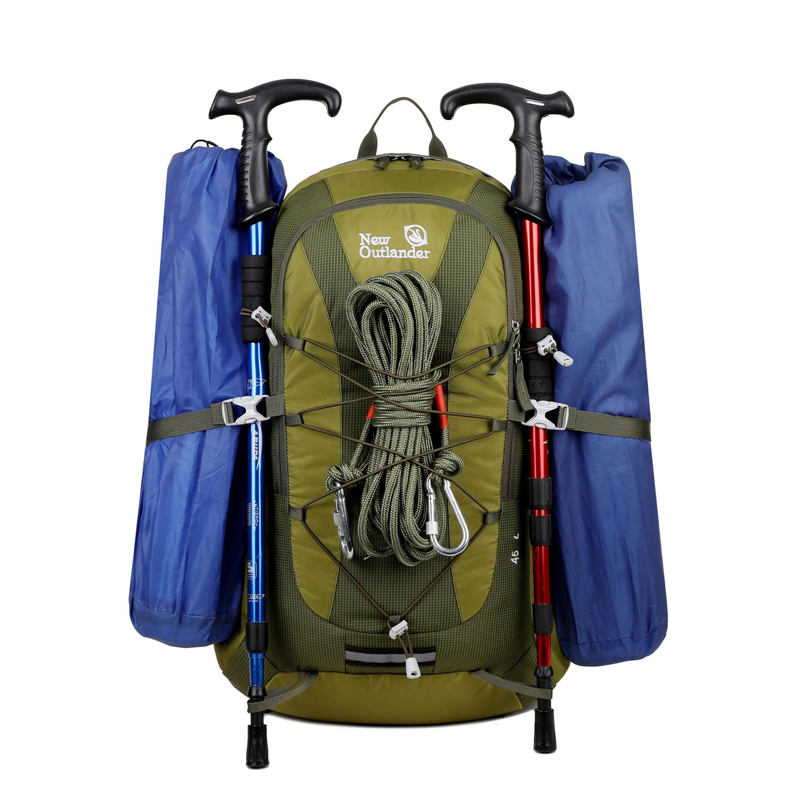LCOYGIA 45L Lightweight Waterproof Hiking Backpack for Camping, Climbing & Travel – Foldable Outdoor Daypack – Blue  (≈ 118 karakter ✔)