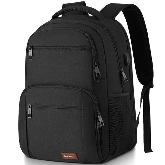 Water-Resistant School & College Laptop Backpack with USB Charging Port, TSA Friendly Design