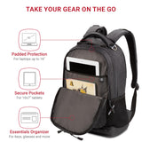 SwissGear 5505 Cecil 16″ Laptop Backpack – Lightweight Everyday Carry with Gear Attachments (Charcoal)