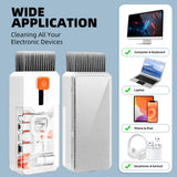 All-in-One Keyboard Cleaning Kit Laptop Screen & Electronics Cleaner Brush Tool Set Portable PC Accessories White