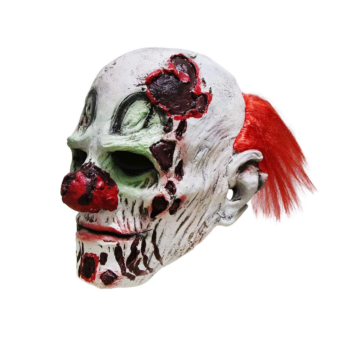 Scary Clown Latex Mask – Multicolor Horror Halloween Mask for Adults (One Size)