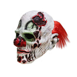 Scary Clown Latex Mask – Multicolor Horror Halloween Mask for Adults (One Size)