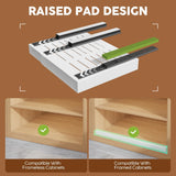 Expandable Pull-Out Cabinet Organizer – 21” Deep Soft-Close Slide-Out Shelves with Raising Pads (White, 2-Pack)