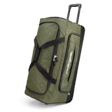 Pacific Gear Rolling Duffel Bag with Wheels, Large Capacity Travel Bag with Telescoping Handle (Green)