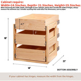 Mulush Compact 3-Tier Pull-Out Cabinet Drawer System – Soft-Close Solid Wood Storage for Narrow Cabinets