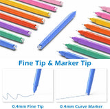 8-Color Dual-Tip Curve Highlighter Pen Set