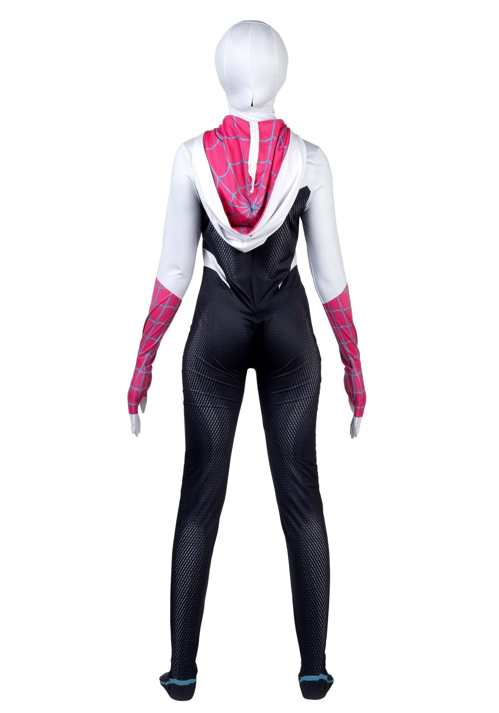 Women’s Spider-Gwen Zentai Suit Costume – Full-Body Spandex Jumpsuit Inspired by Marvel Spider-Verse