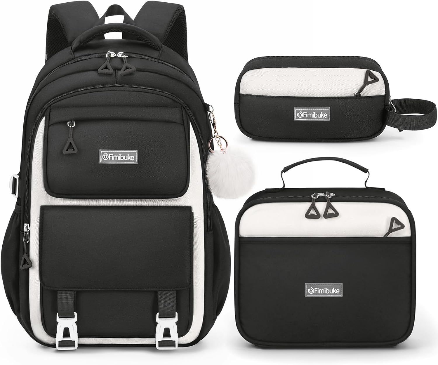 Blue 3-Piece Waterproof School Backpack Set