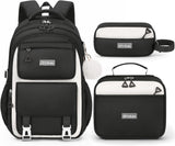 Blue 3-Piece Waterproof School Backpack Set