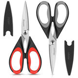 Heavy-Duty Kitchen Scissors – 2 Pack Stainless Steel Multi-Purpose Shears with Comfort Grip