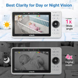VTech VM901HD Smart WiFi Baby Monitor with 5" HD Parent Unit, 1080p Camera, Night Vision & Remote Pan Tilt Zoom