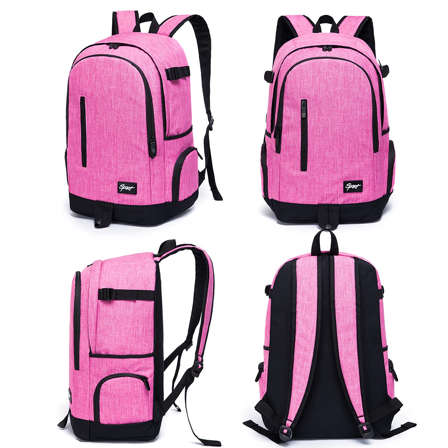 RICKYH Style Lightweight Backpack for Men & Women – Multi-Compartment College & Travel Daypack with Laptop Sleeve (Black)