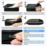 Compression Packing Cubes for Suitcase – Durable 320D Travel Packing Organizers for Efficient Luggage Storage