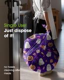 Halloween Purple Disposable Plastic Tablecloth – Waterproof & Stain-Resistant PEVA (US12200)